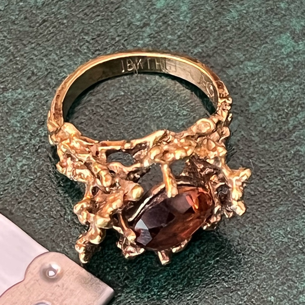 VTG 18k Gold Electroplated Size 7 Ring - Picture 6 of 6